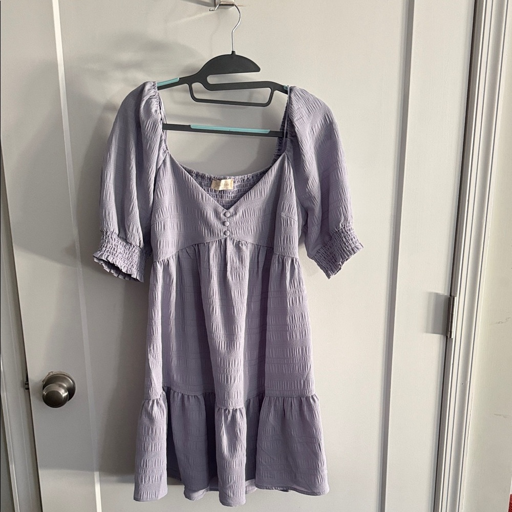 Altar’d State Lavender Puff Sleeve Dress
